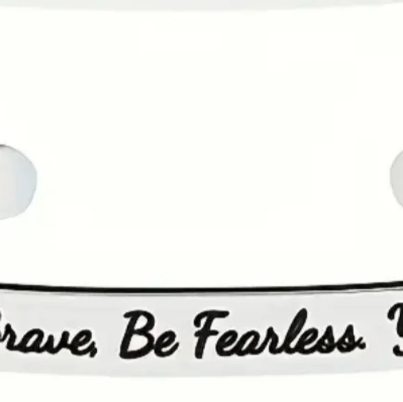 Silver Inspirational Cuff Bracelet - Picture 3 of 5